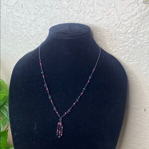 Elegant Black and Red Beaded Necklace made in India